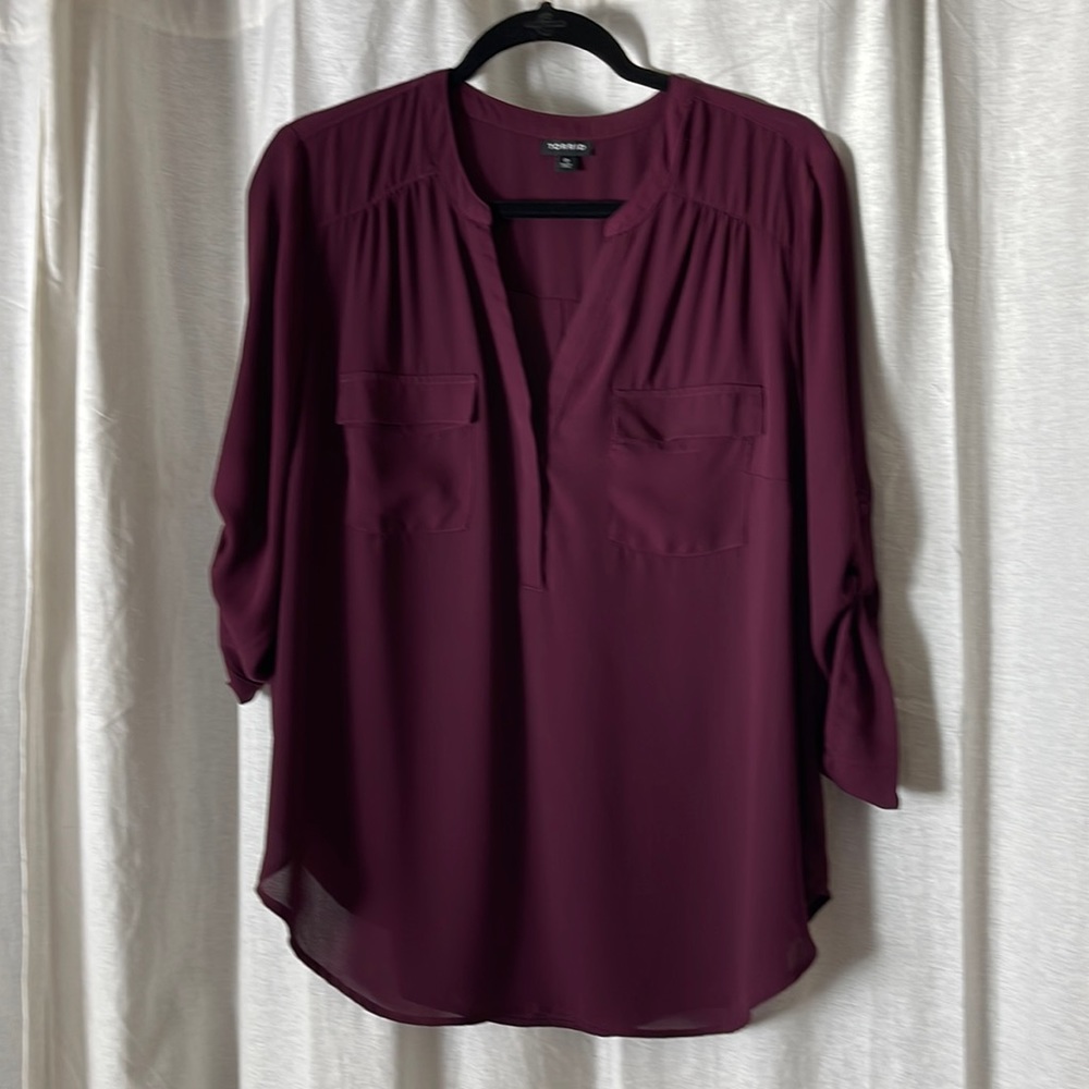 Three quarter length torrid blouse.  Size xl